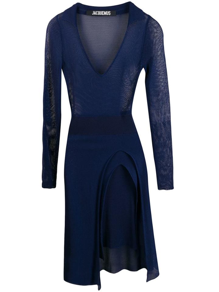 Jacquemus Sheer Constructed Dress - Blue