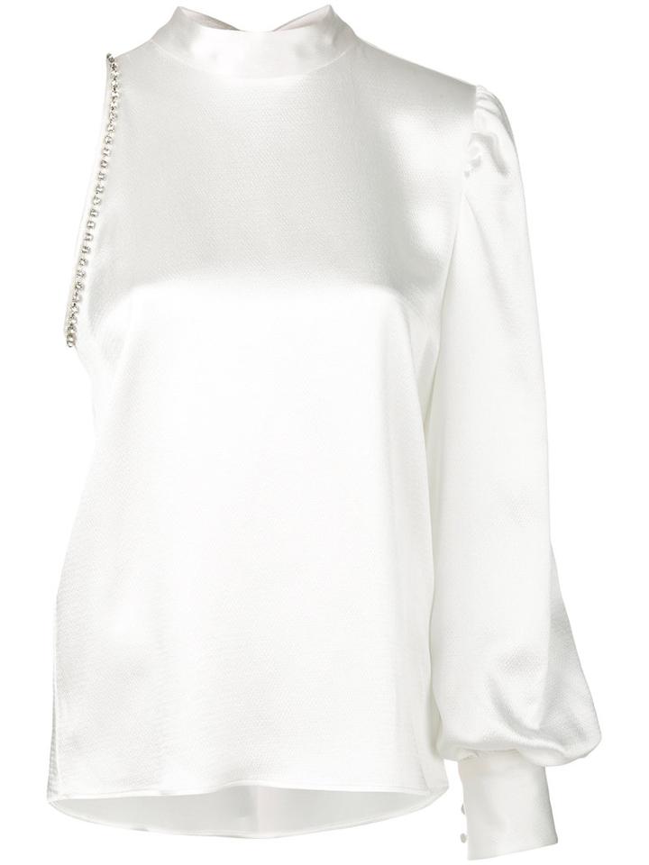 Msgm - Shift Blouse - Women - Acetate/viscose - 38, White, Acetate/viscose