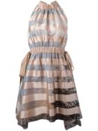 Fendi - Striped Dress - Women - Silk/cotton/polyester/viscose - 42, Women's, Pink/purple, Silk/cotton/polyester/viscose