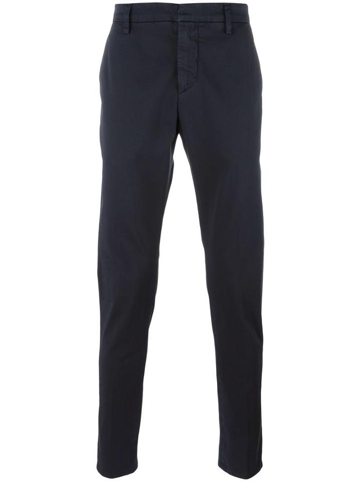 Dondup Tapered Trousers, Men's, Size: 33, Blue, Cotton/spandex/elastane