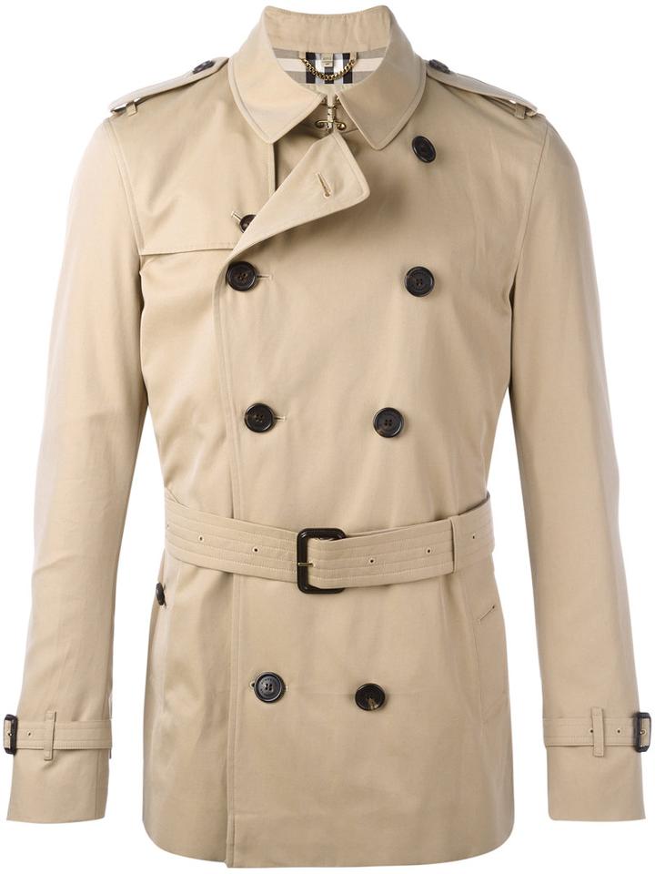 Burberry - Kensington Belted Short Trenchcoat - Men - Cotton/viscose - 54, Brown, Cotton/viscose