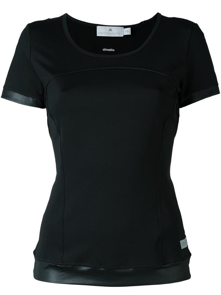 Adidas By Stella Mccartney Logo Print T-shirt, Women's, Size: Medium, Black, Recycled Polyester/spandex/elastane