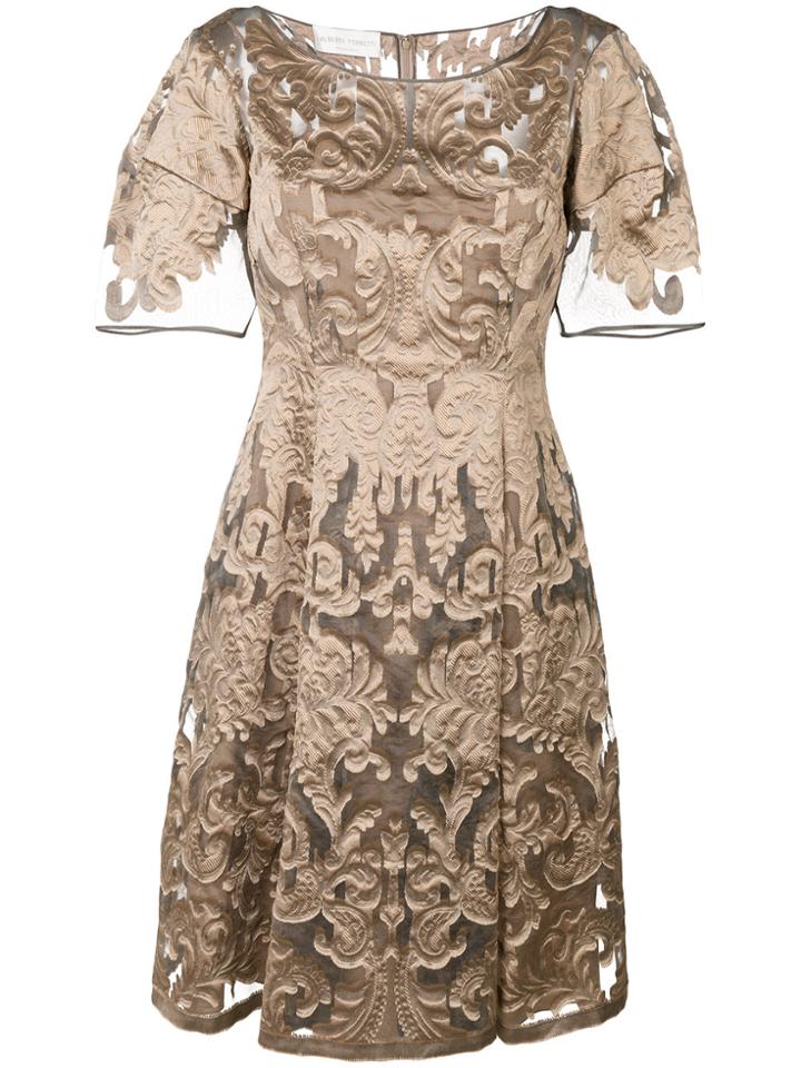 Alberta Ferretti Brocade Dress - Nude & Neutrals