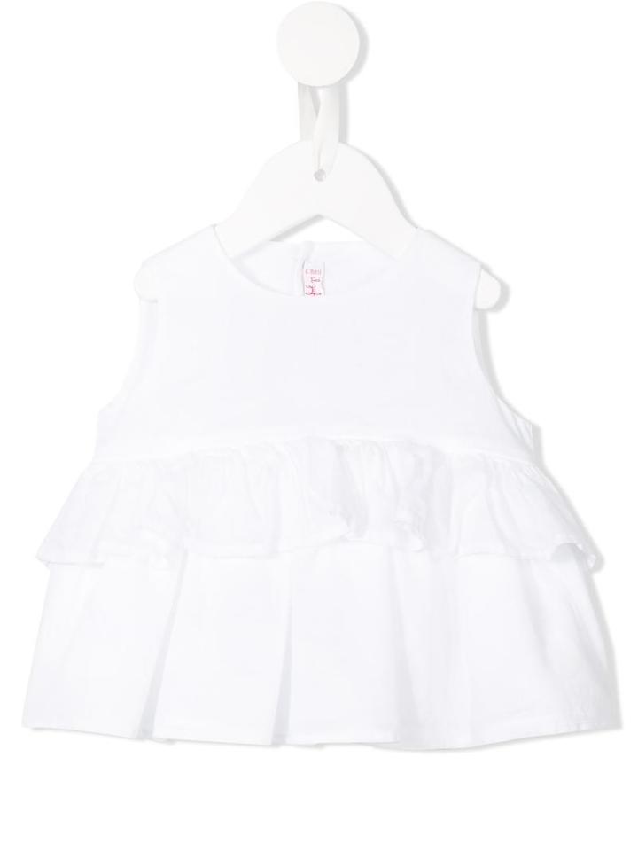 Il Gufo - Pleated Top - Kids - Cotton - 9 Mth, White