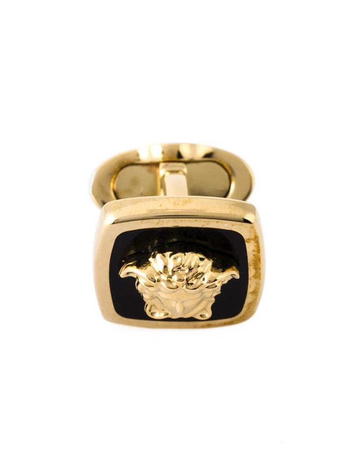 Versace Collection Medusa Cufflinks, Men's, Metallic, Metal Other