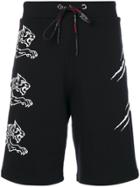 Plein Sport Printed Drawstring Shorts - Black