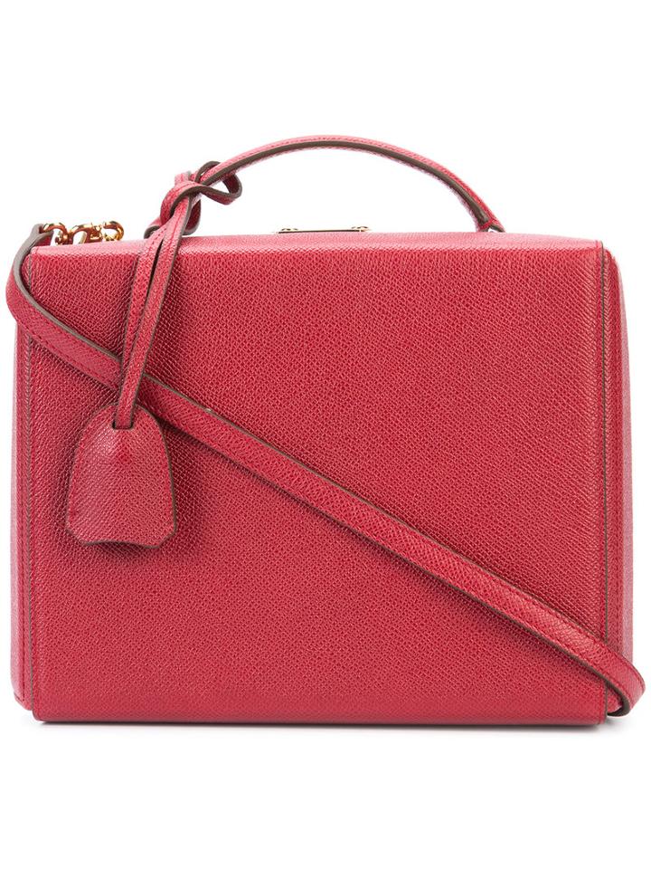 Mark Cross - Mini Trunk Shoulder Bag - Women - Leather - One Size, Women's, Red, Leather