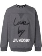 Love Moschino Boxy-fit Branded Sweatshirt - Grey