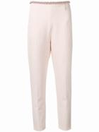 Elisabetta Franchi Cropped Tapered Trousers - Pink