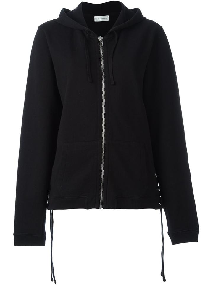 Faith Connexion Laced Zip Hoodie, Women's, Size: Small, Black, Cotton