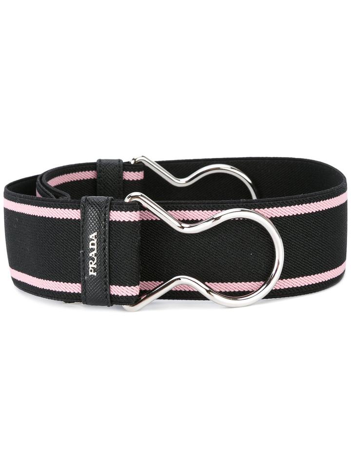Prada Contrast Belt, Women's, Size: 75, Blue, Cotton