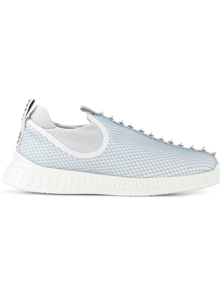 Miu Miu Maglia Slip-on Sneakers - Blue