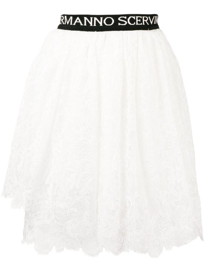 Ermanno Scervino Lace Detail Skirt - White