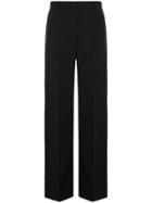Burberry Stonewood Side Stripe Wide Leg Trousers - Black