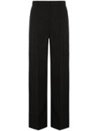 Burberry Stonewood Side Stripe Wide Leg Trousers - Black