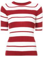 Jason Wu Striped Knitted Top - Red
