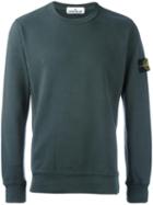 Stone Island Crewneck Sweatshirt, Men's, Size: Xl, Green, Cotton