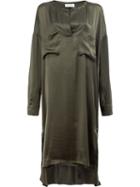 Faith Connexion Chest Pocket Dress, Women's, Size: Medium, Green, Silk