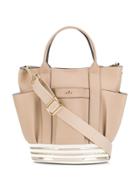 Hogan Striped Bottom Tote - Neutrals