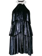 Philosophy Di Lorenzo Serafini Ruffled Halterneck Dress - Blue
