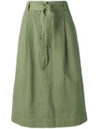 Ymc Belted A-line Skirt - Green