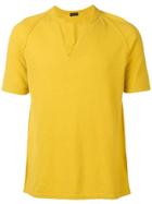 Roberto Collina Split Neckline T-shirt - Yellow