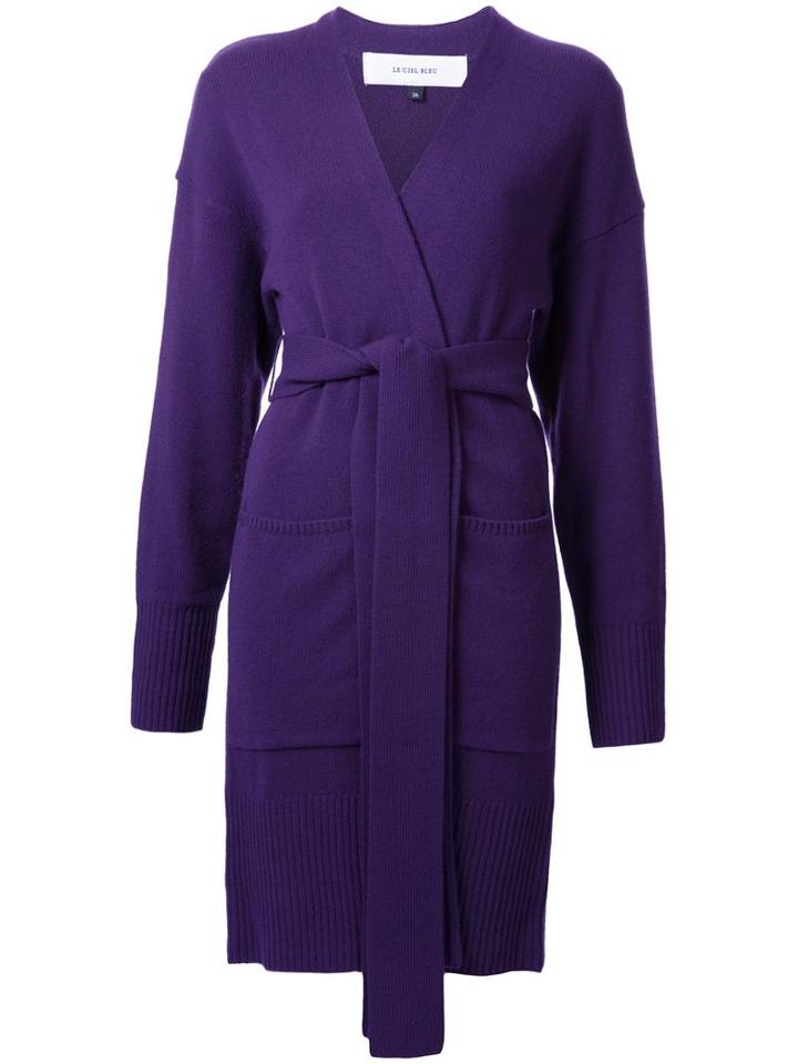 Le Ciel Bleu Wrap Cardigan, Women's, Size: 36, Pink/purple, Wool