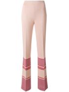 Miu Miu Striped Flared Trousers - Pink
