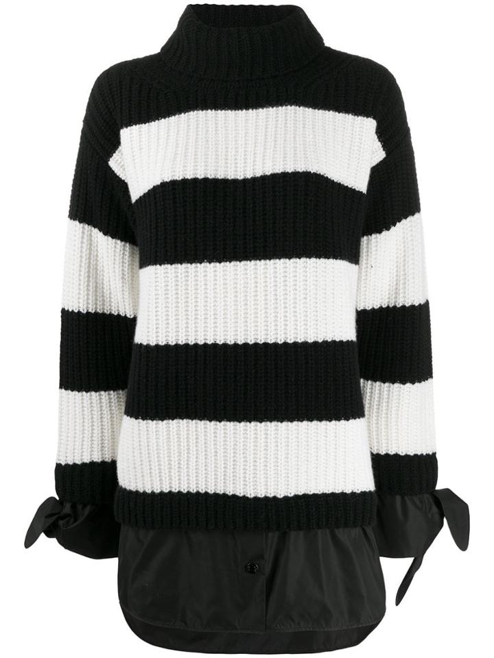 Moncler Striped Layered Jumper - Black