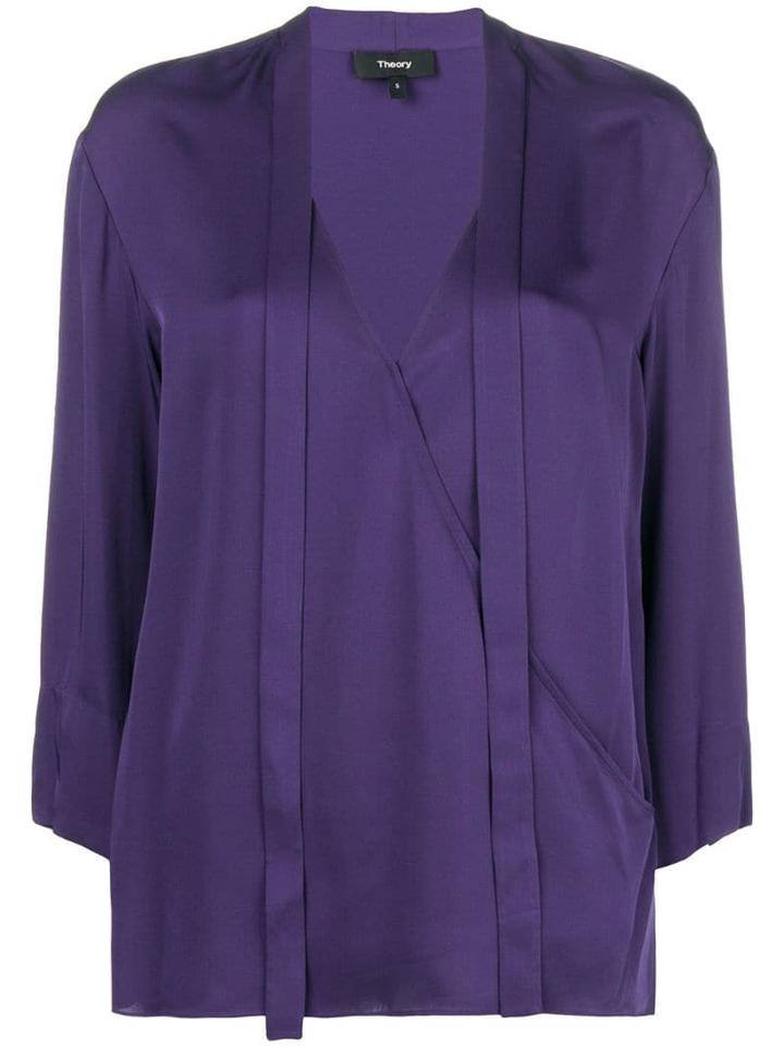 Theory Vip V-neck Bouse - Purple