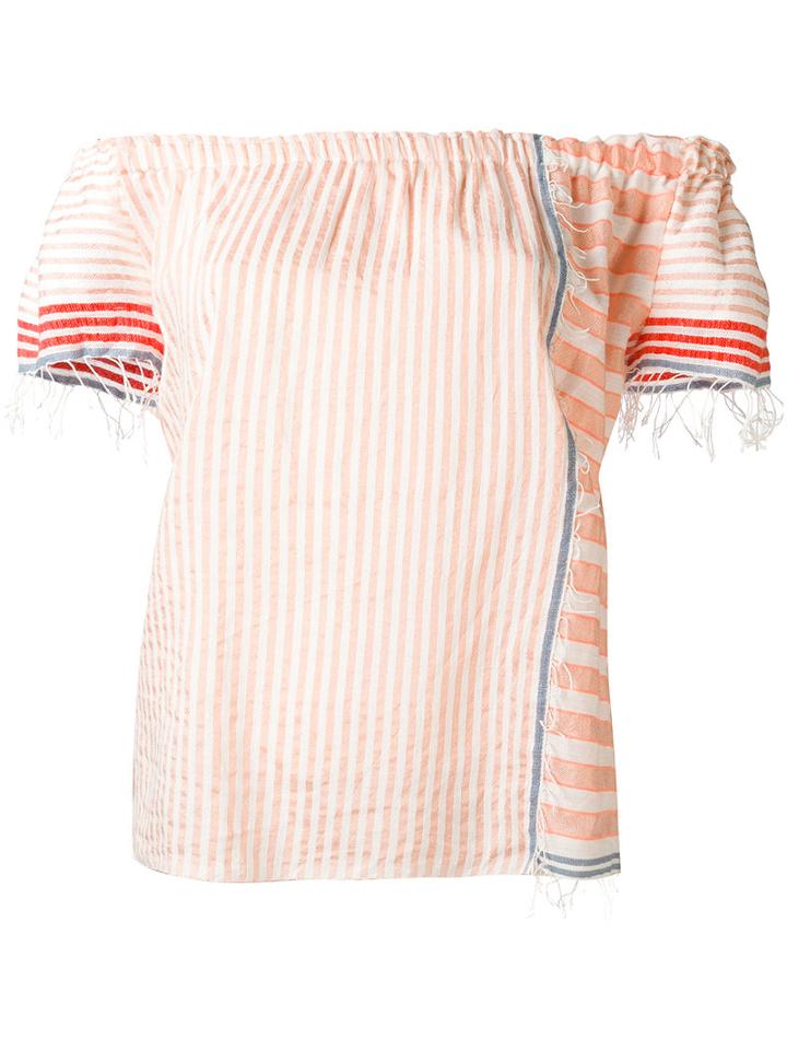 Lemlem - Striped Blouse - Women - Cotton/acrylic - S, Pink/purple, Cotton/acrylic