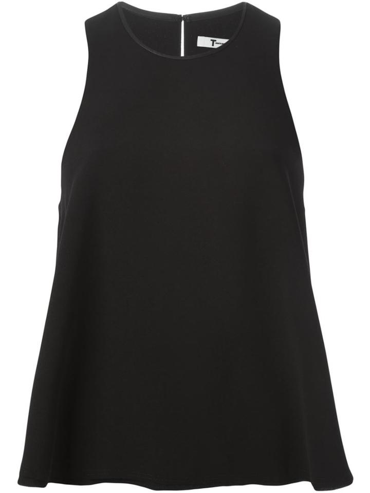 T By Alexander Wang Leather Trim Flared Top