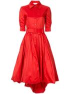 Oscar De La Renta Bubble Hem Dress - Red