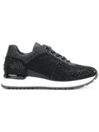 Gianni Renzi Embroidered Low-top Sneakers - Black