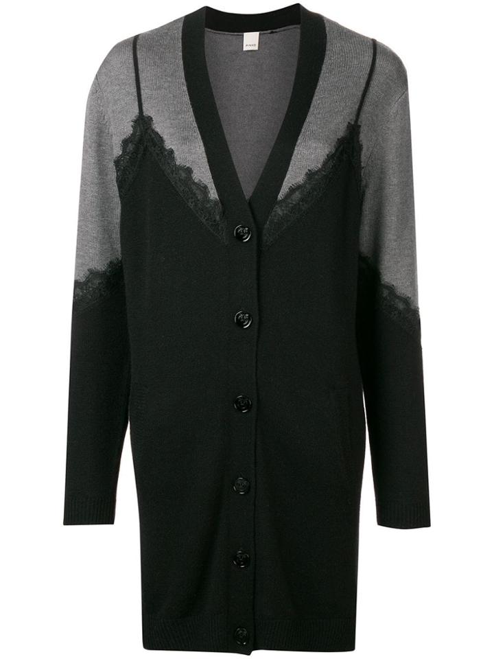 Pinko Lace Detail Cardigan - Black