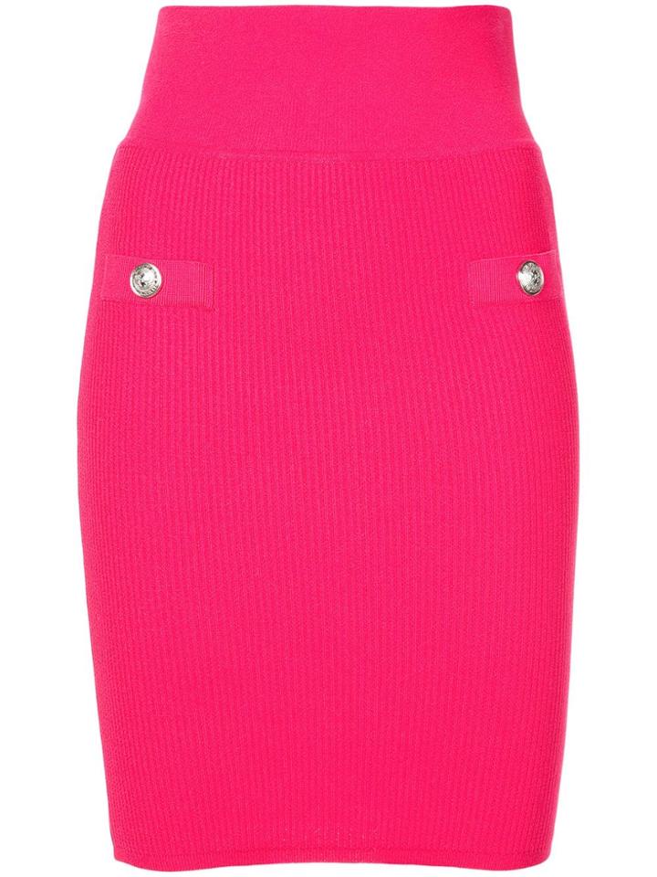 Balmain Balmain Pf04755k195 C2210 Artificial->artificial Fur - Pink &