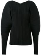Jil Sander - Pleated Loose-fit Blouse - Women - Silk - 34, Black, Silk