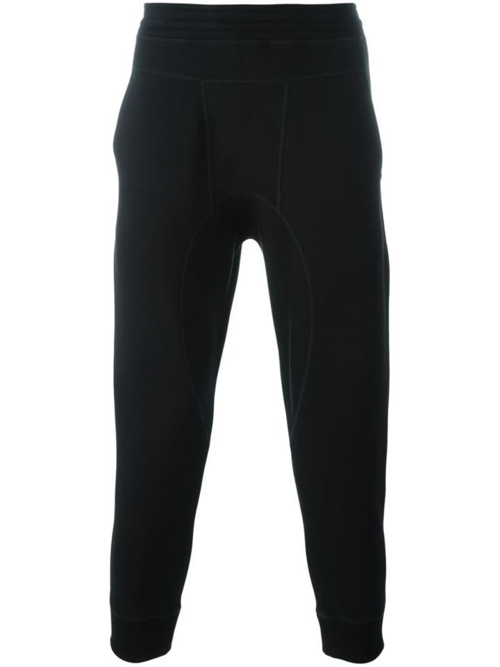 Neil Barrett Tapered Track Pants, Men's, Size: Large, Black, Viscose/lyocell/spandex/elastane/cotton