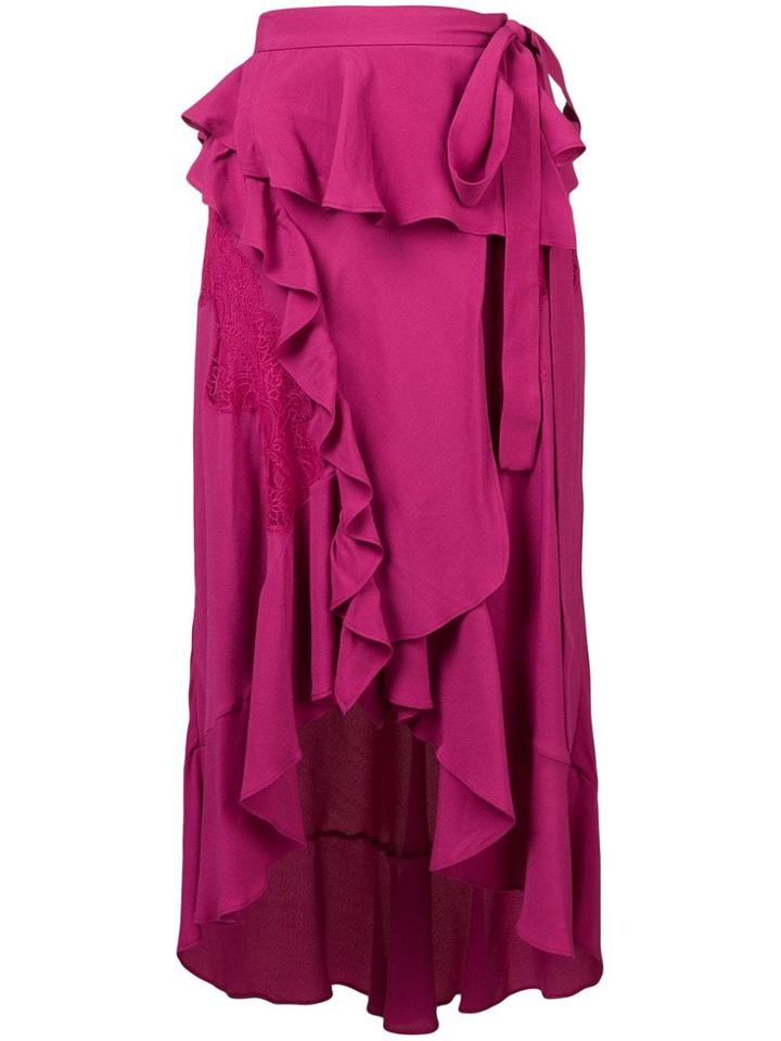 Iro Ruffle Trim Side Tie Skirt - Pink
