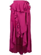 Iro Ruffle Trim Side Tie Skirt - Pink