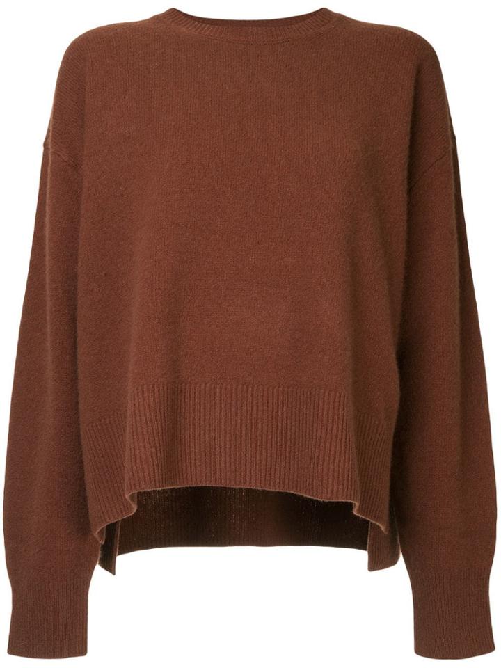 Le Ciel Bleu Crew Neck Jumper - Brown