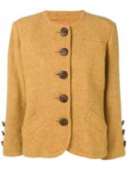Yves Saint Laurent Vintage 1980's Collarless Jacket - Yellow