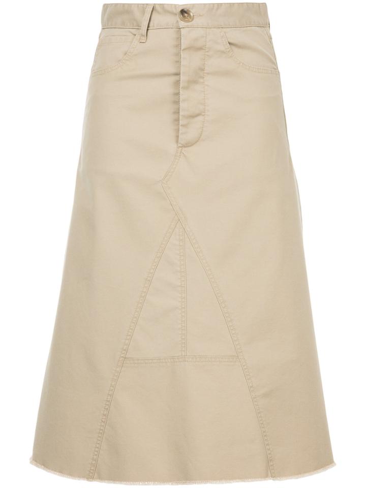 Bassike A-line Workwear Skirt - Nude & Neutrals