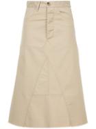Bassike A-line Workwear Skirt - Nude & Neutrals