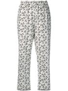 Sara Lanzi Mulberry Print Trousers - White