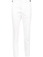 Dsquared2 Side Button Fastening Trousers, Women's, Size: 40, White, Cotton/spandex/elastane
