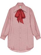 Gucci Silk Top With Stirrups Print - Pink