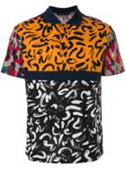 Versace Printed Button Polo Shirt - Multicolour