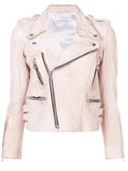 Faith Connexion Zip-detail Leather Jacket - Pink