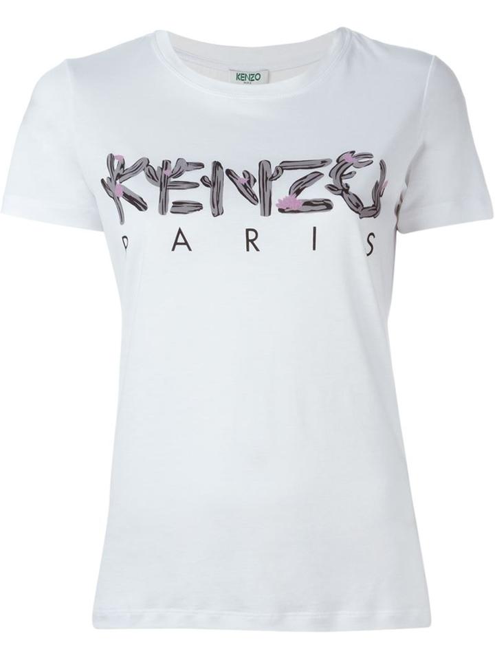 Kenzo Kenzo Paris Print T-shirt, Women's, Size: M, Black, Cotton/modal